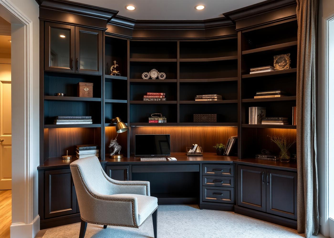 Home Offices custom cabinetry in a Washington DC home